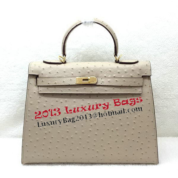 Hermes Kelly 32cm Shoulder Bag Ostrich Leather K32LI Apricot Hermes Kelly 32cm Shoulder Bag Ostrich Leather K32LI Apricot