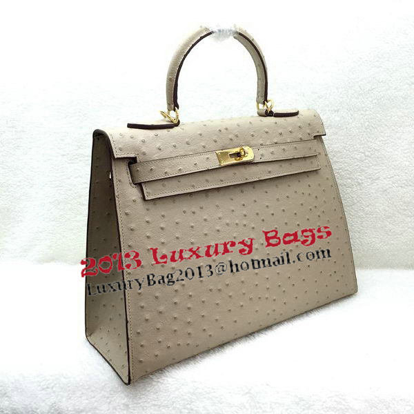 Hermes Kelly 32cm Shoulder Bag Ostrich Leather K32LI Apricot Hermes Kelly 32cm Shoulder Bag Ostrich Leather K32LI Apricot