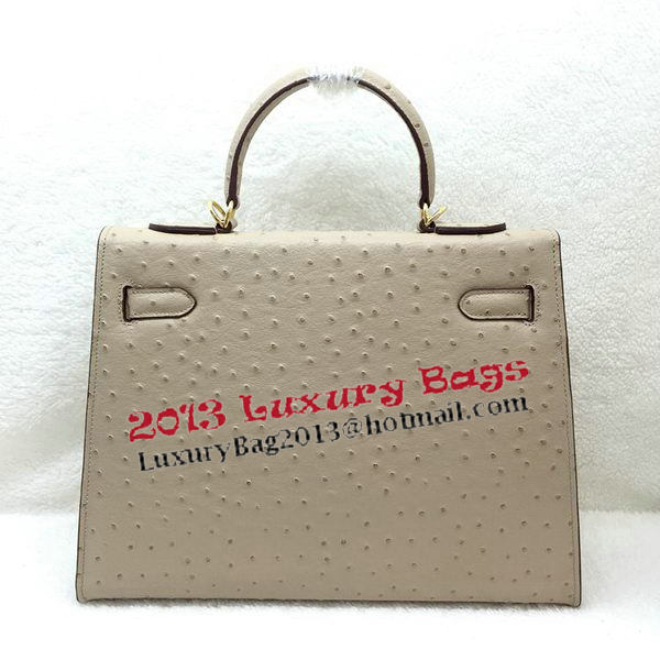 Hermes Kelly 32cm Shoulder Bag Ostrich Leather K32LI Apricot Hermes Kelly 32cm Shoulder Bag Ostrich Leather K32LI Apricot