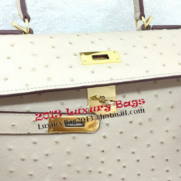 Hermes Kelly 32cm Shoulder Bag Ostrich Leather K32LI Apricot Hermes Kelly 32cm Shoulder Bag Ostrich Leather K32LI Apricot
