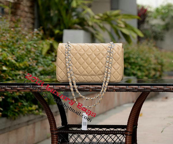 Chanel 2.55 Series Flap Bag Apricot Sheepskin Leather A37586 Silver Chanel 2.55 Series Flap Bag Apricot Sheepskin Leather A37586 Silver