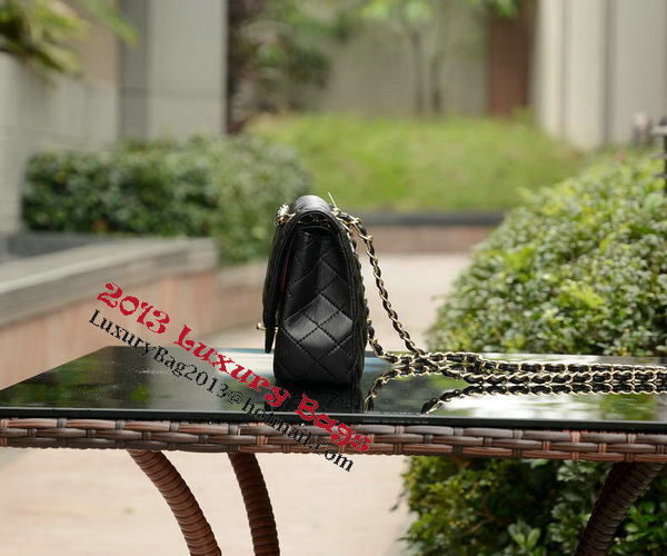 Chanel 2.55 Series Flap Bag Black Sheepskin Leather A1112 Gold Chanel 2.55 Series Flap Bag Black Sheepskin Leather A1112 Gold