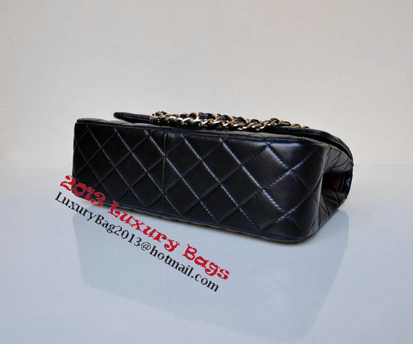 Chanel Jumbo Quilted Classic Black Sheepskin Flap Bag A58600 Gold Chanel Jumbo Quilted Classic Black Sheepskin Flap Bag A58600 Gold