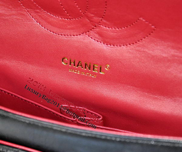 Chanel Jumbo Quilted Classic Black Sheepskin Flap Bag A58600 Gold Chanel Jumbo Quilted Classic Black Sheepskin Flap Bag A58600 Gold