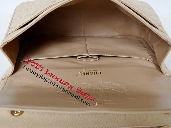 Chanel Jumbo Quilted Classic Flap Bag Apricot Cannage Patterns A58600 Gold Chanel Jumbo Quilted Classic Flap Bag Apricot Cannage Patterns A58600 Gold