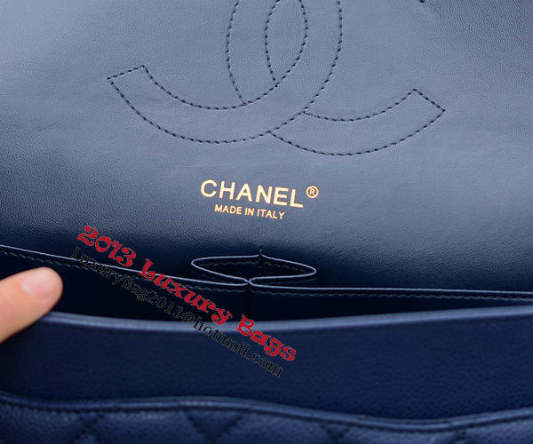Chanel Jumbo Quilted Classic Flap Bag Blue Cannage Patterns A58600 Gold Chanel Jumbo Quilted Classic Flap Bag Blue Cannage Patterns A58600 Gold