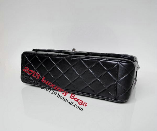 Chanel Maxi Quilted Classic Flap Bag Black Sheepskin A58601 Silver Chanel Maxi Quilted Classic Flap Bag Black Sheepskin A58601 Silver