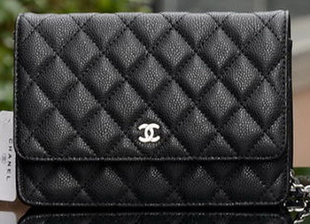 Chanel mini Flap Bag Black Cannage Pattern A33814 Silver Chanel mini Flap Bag Black Cannage Pattern A33814 Silver