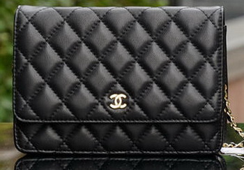 Chanel mini Flap Bag Black Sheepskin Leather A33814 Gold Chanel mini Flap Bag Black Sheepskin Leather A33814 Gold