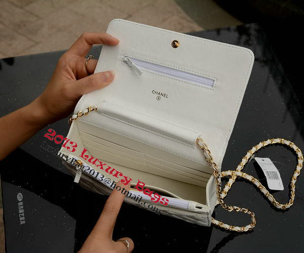 Chanel mini Flap Bag White Sheepskin Leather A33814 Gold Chanel mini Flap Bag White Sheepskin Leather A33814 Gold