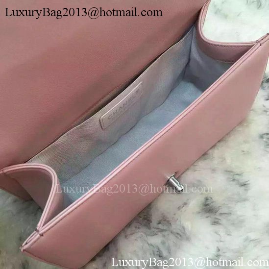 Boy Chanel Flap Shoulder Bag Original Sheepskin A64375 Pink