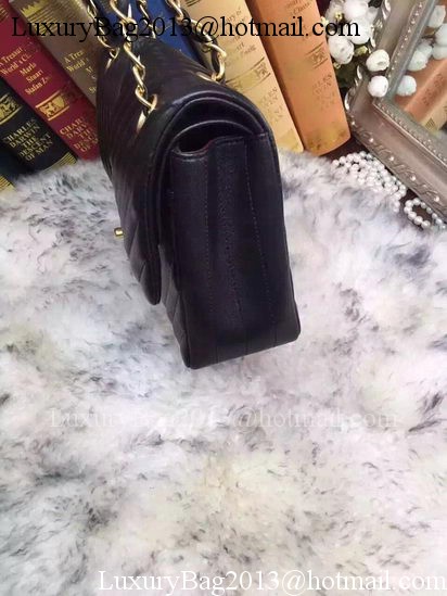 Chanel 2.55 Series Flap Bag Lambskin Chevron Leather A05475 Black Chanel 2.55 Series Flap Bag Lambskin Chevron Leather A05475 Black
