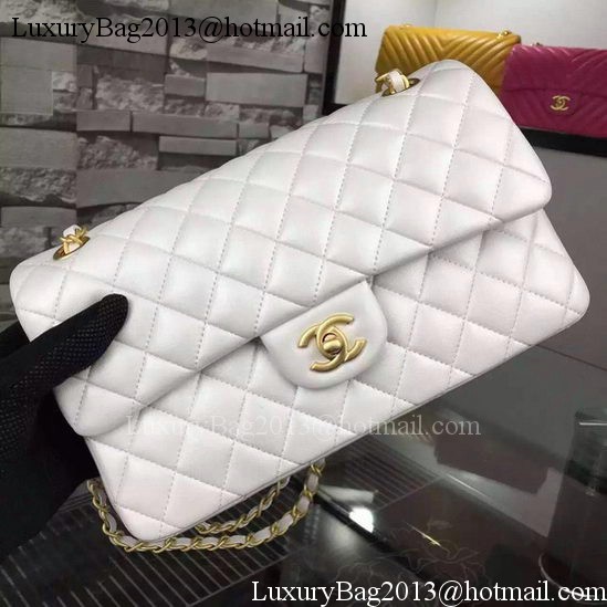 Chanel 2.55 Series Flap Bag OffWhite Sheepskin Leather A06375 Gold Chanel 2.55 Series Flap Bag OffWhite Sheepskin Leather A06375 Gold