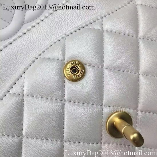 Chanel 2.55 Series Flap Bag OffWhite Sheepskin Leather A06375 Gold Chanel 2.55 Series Flap Bag OffWhite Sheepskin Leather A06375 Gold