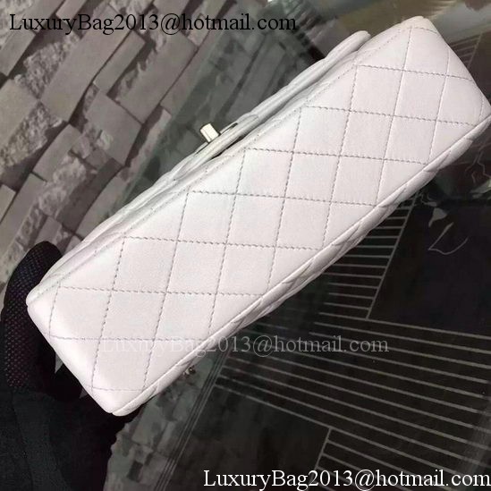 Chanel 2.55 Series Flap Bag OffWhite Sheepskin Leather A06375 Silver Chanel 2.55 Series Flap Bag OffWhite Sheepskin Leather A06375 Silver