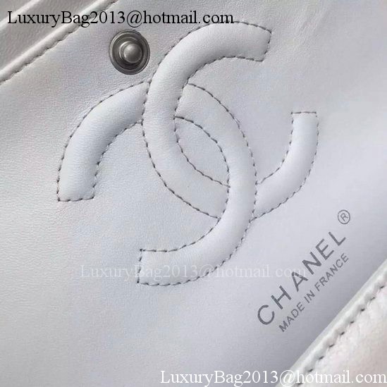 Chanel 2.55 Series Flap Bag OffWhite Sheepskin Leather A06375 Silver Chanel 2.55 Series Flap Bag OffWhite Sheepskin Leather A06375 Silver