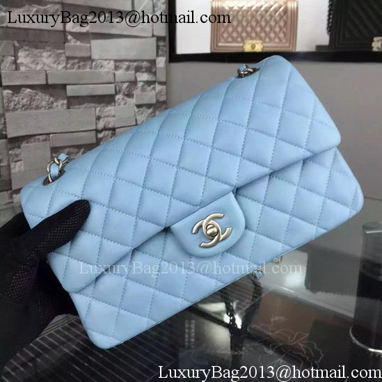Chanel 2.55 Series Flap Bag SkyBlue Sheepskin Leather A06375 Silver Chanel 2.55 Series Flap Bag SkyBlue Sheepskin Leather A06375 Silver