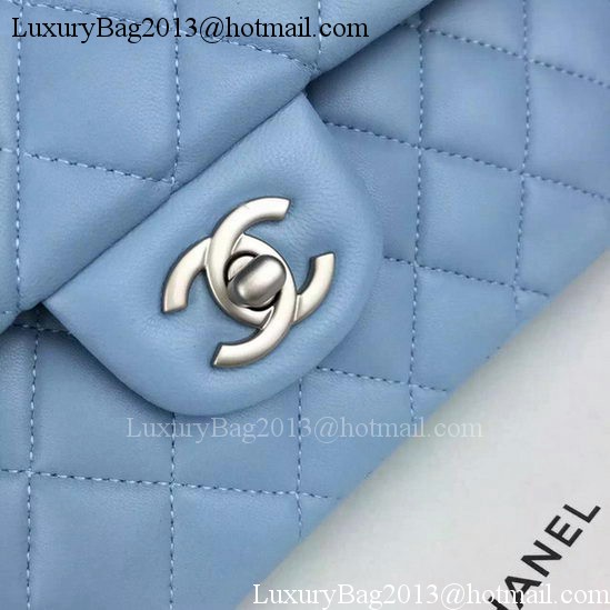 Chanel 2.55 Series Flap Bag SkyBlue Sheepskin Leather A06375 Silver Chanel 2.55 Series Flap Bag SkyBlue Sheepskin Leather A06375 Silver