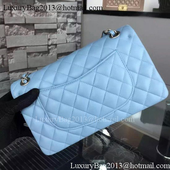 Chanel 2.55 Series Flap Bag SkyBlue Sheepskin Leather A06375 Silver Chanel 2.55 Series Flap Bag SkyBlue Sheepskin Leather A06375 Silver