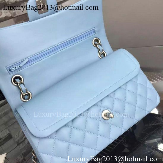 Chanel 2.55 Series Flap Bag SkyBlue Sheepskin Leather A06375 Silver Chanel 2.55 Series Flap Bag SkyBlue Sheepskin Leather A06375 Silver