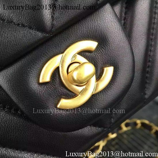 Chanel Classic mini Flap Bag Black Chevron Sheepskin Leather A68748 Gold Chanel Classic mini Flap Bag Black Chevron Sheepskin Leather A68748 Gold