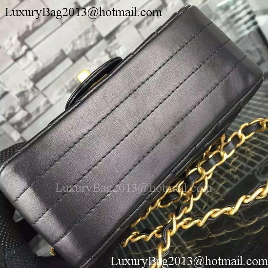 Chanel Classic mini Flap Bag Black Chevron Sheepskin Leather A68748 Gold Chanel Classic mini Flap Bag Black Chevron Sheepskin Leather A68748 Gold