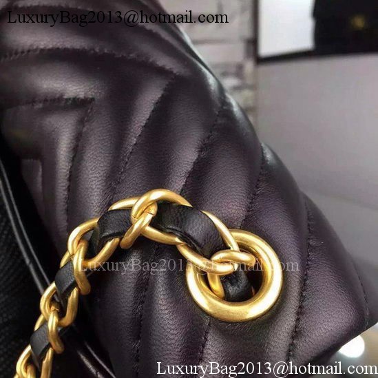 Chanel Classic mini Flap Bag Black Chevron Sheepskin Leather A68748 Gold Chanel Classic mini Flap Bag Black Chevron Sheepskin Leather A68748 Gold