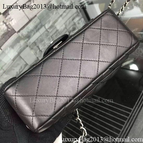 Chanel Classic mini Flap Bag Black Sheepskin Leather A67350 Silver Chanel Classic mini Flap Bag Black Sheepskin Leather A67350 Silver
