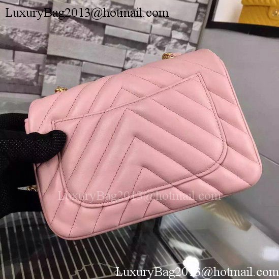 Chanel Classic mini Flap Bag Chevron Sheepskin Leather A68748 Pink Chanel Classic mini Flap Bag Chevron Sheepskin Leather A68748 Pink
