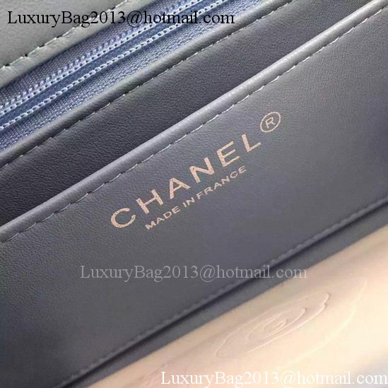 Chanel Classic mini Flap Bag SkyBlue Sheepskin Leather A67350 Silver Chanel Classic mini Flap Bag SkyBlue Sheepskin Leather A67350 Silver