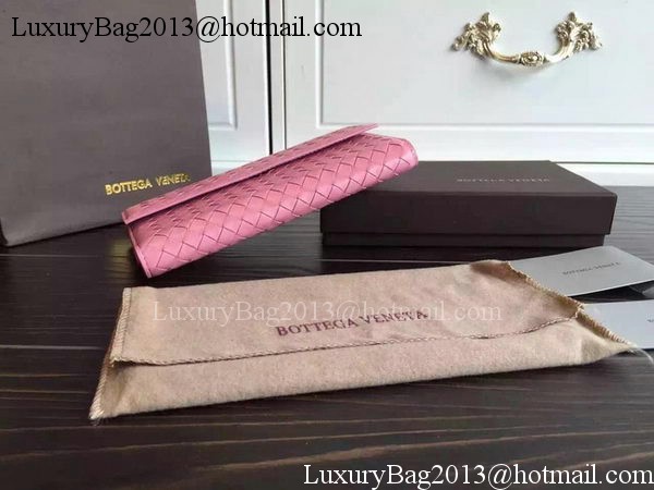 Bottega Veneta Intrecciato Nappa Tri-Flod Wallet BV150507 Pink Bottega Veneta Intrecciato Nappa Tri-Flod Wallet BV150507 Pink