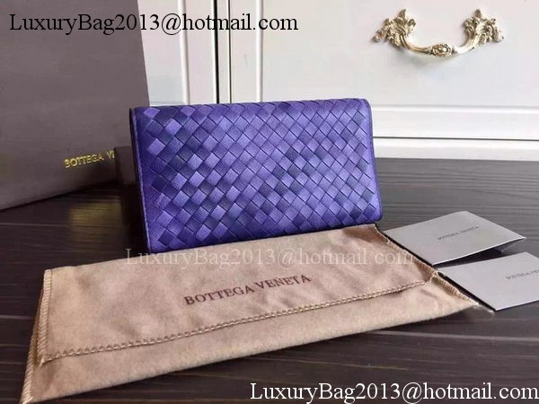 Bottega Veneta Intrecciato Nappa Tri-Flod Wallet BV1505071 Violet Bottega Veneta Intrecciato Nappa Tri-Flod Wallet BV1505071 Violet