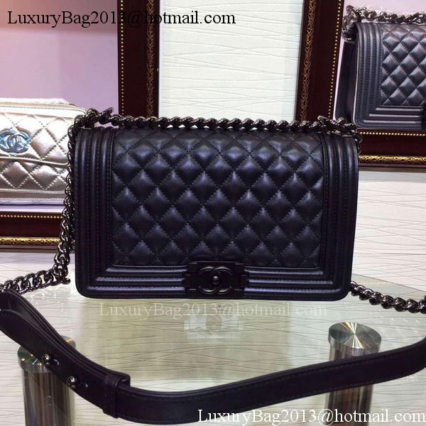 Boy Chanel Flap Shoulder Bag Sheepskin Leather A67086 Black Boy Chanel Flap Shoulder Bag Sheepskin Leather A67086 Black