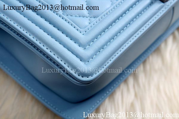 Boy Chanel Flap Shoulder Bag SkyBlue Sheepskin Leather A67086 Silver Boy Chanel Flap Shoulder Bag SkyBlue Sheepskin Leather A67086 Silver