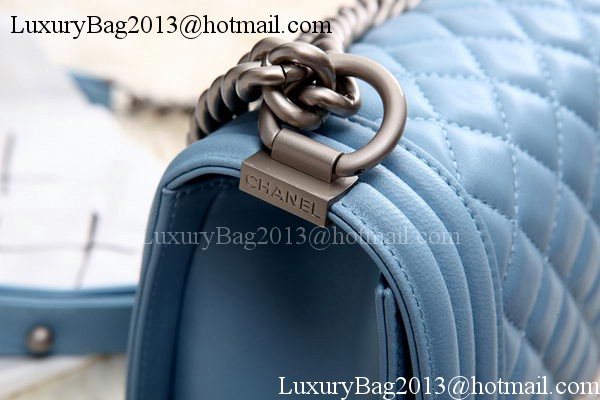 Boy Chanel Flap Shoulder Bag SkyBlue Sheepskin Leather A67086 Silver Boy Chanel Flap Shoulder Bag SkyBlue Sheepskin Leather A67086 Silver