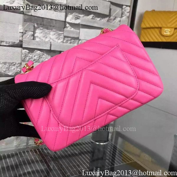 Chanel mini Classic Flap Bag Rose Original Sheepskin Chevron Leather CHA5500 Gold Chanel mini Classic Flap Bag Rose Original Sheepskin Chevron Leather CHA5500 Gold