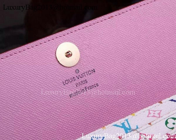 Louis Vuitton Monogram Multicolore Sarah Wallet M93745 White Louis Vuitton Monogram Multicolore Sarah Wallet M93745 White