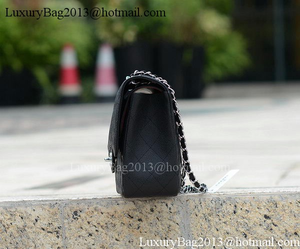 Chanel Jumbo Classic Black Cannage Pattern Flap Bag A58600 Silver Chanel Jumbo Classic Black Cannage Pattern Flap Bag A58600 Silver