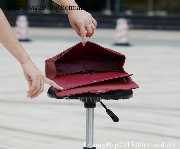 Chanel Jumbo Classic Burgundy Cannage Pattern Flap Bag A58600 Silver Chanel Jumbo Classic Burgundy Cannage Pattern Flap Bag A58600 Silver