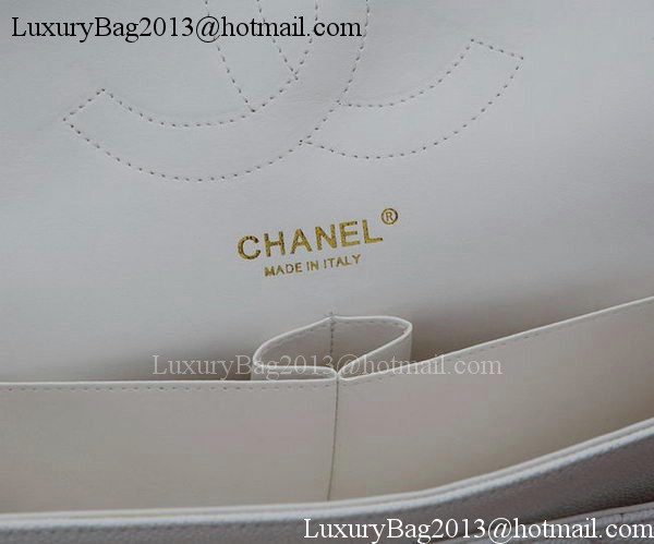 Chanel Jumbo Classic White Cannage Pattern Flap Bag A58600 Gold Chanel Jumbo Classic White Cannage Pattern Flap Bag A58600 Gold