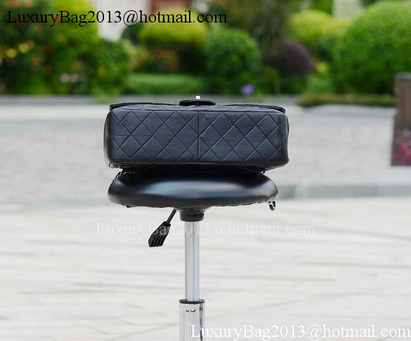 Chanel Maxi Quilted Classic Flap Bag Black Sheepskin A58601 Silver Chanel Maxi Quilted Classic Flap Bag Black Sheepskin A58601 Silver