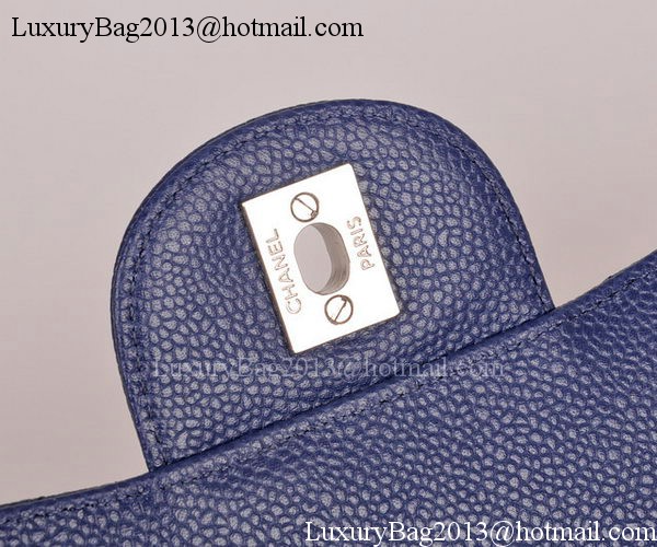 Chanel Maxi Quilted Classic Flap Bag Blue Cannage Pattern A58601 Silver Chanel Maxi Quilted Classic Flap Bag Blue Cannage Pattern A58601 Silver