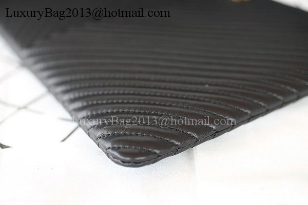 Boy Chanel Chevron Black Sheepskin Leather Clutch A69253 Boy Chanel Chevron Black Sheepskin Leather Clutch A69253