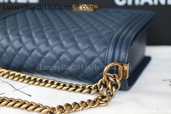 Boy Chanel Flap Shoulder Bag Original Cannage Pattern A67087 Royal