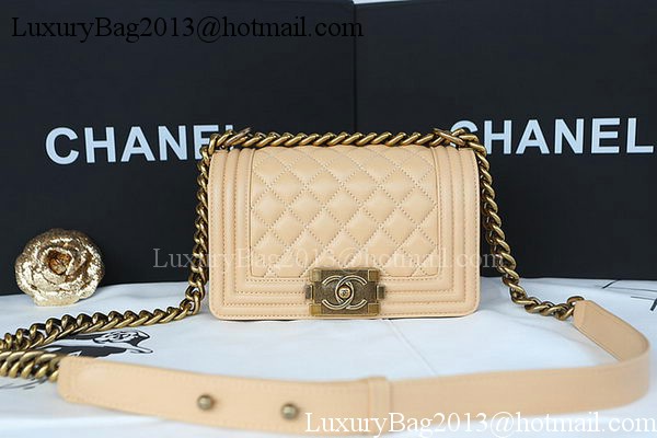 Boy Chanel mini Flap Bag Original Sheepskin A67085 Apricot Boy Chanel mini Flap Bag Original Sheepskin A67085 Apricot