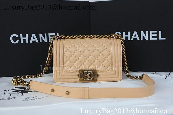 Boy Chanel mini Flap Bag Original Sheepskin A67085 Apricot Boy Chanel mini Flap Bag Original Sheepskin A67085 Apricot