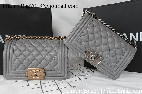 Boy Chanel mini Flap Bag Original Sheepskin A67085 Grey Boy Chanel mini Flap Bag Original Sheepskin A67085 Grey