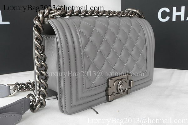 Boy Chanel mini Flap Bag Original Sheepskin A67085 Grey Boy Chanel mini Flap Bag Original Sheepskin A67085 Grey