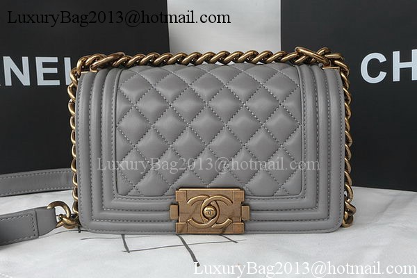 Boy Chanel mini Flap Bag Original Sheepskin A67085 Grey Boy Chanel mini Flap Bag Original Sheepskin A67085 Grey
