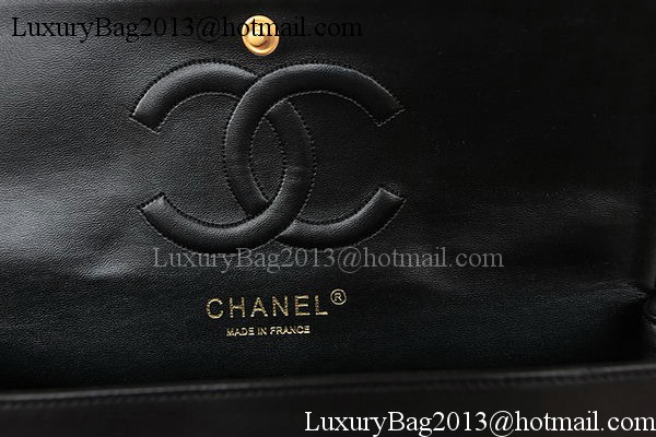 Chanel 2.55 Series Flap Bag Lambskin Chevron Leather A1112CF Black